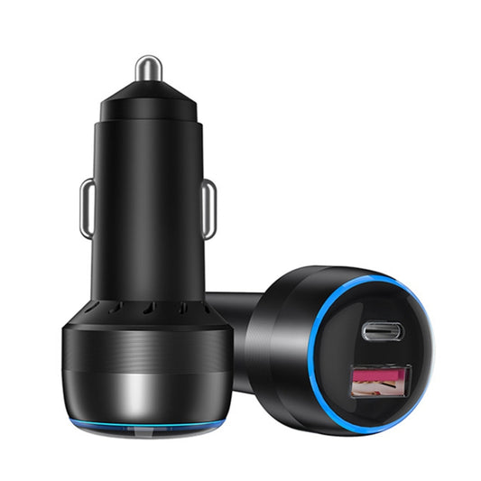 IBD355-1UC USB+Type-C/USB-C Dual Ports Mobile Phone Car Charger(QC3.0 18W+ PD 30W) by buy2fix