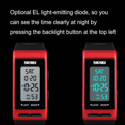 SKMEI 1362 Sports Electronic Watch Fashion Waterproof Countdown Children LED Watch(Red) - LED Digital Watches by SKMEI | Online Shopping UK | buy2fix