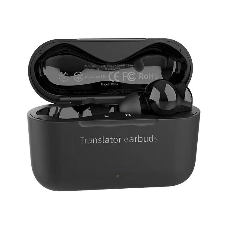 M6 Multi-country Mutual Translation Smart Bluetooth Translation Earphone Supports 127 Languages (Black) - Consumer Electronics by buy2fix | Online Shopping UK | buy2fix