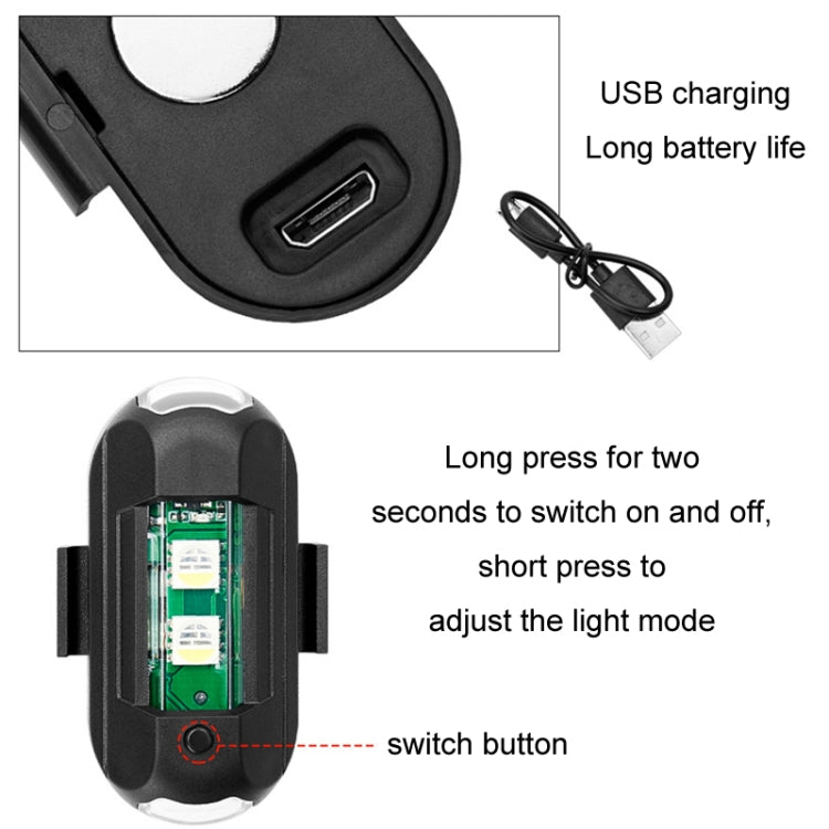 Vibration Remote Control Induction Motorcycle Wireless Strong Magnetic Warning Flash Light, Specification: 1 Light +1 RC - In Car by buy2fix | Online Shopping UK | buy2fix