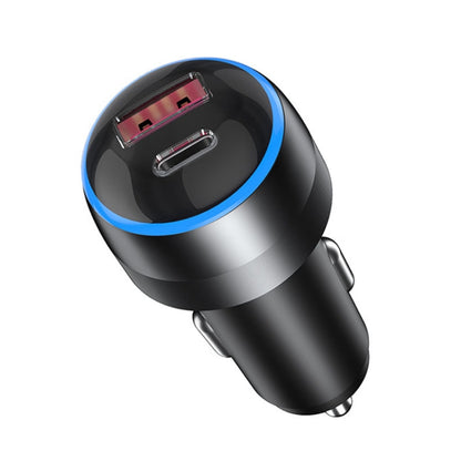 IBD355-1UC 18W+45W Smart Car Charger Dual-port Metal Phone Fast Charger(QC3.0+PD 3.0) - In Car by buy2fix | Online Shopping UK | buy2fix