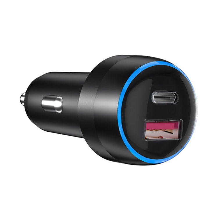 IBD355-1UC 18W+45W Smart Car Charger Dual-port Metal Phone Fast Charger(QC3.0+PD 3.0) - In Car by buy2fix | Online Shopping UK | buy2fix