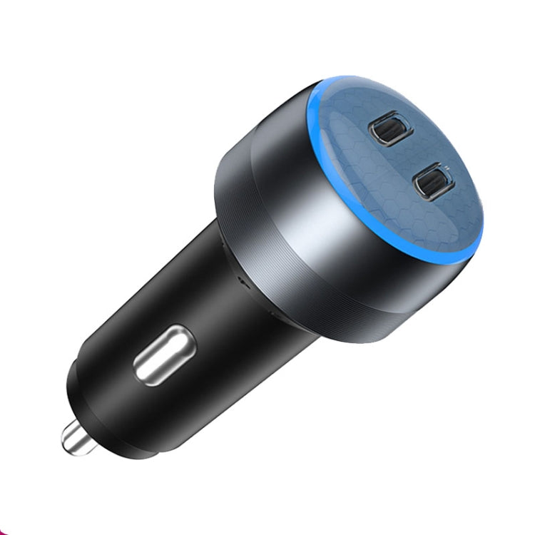 IBD355-2C Dual PD Smart Car Phone Charger With LED Light, Spec: PD45W+PD45W - In Car by buy2fix | Online Shopping UK | buy2fix