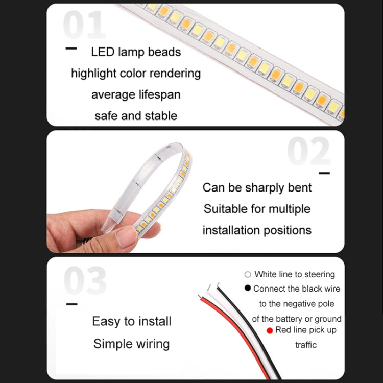 Car Rearview Mirror Decoration LED Streamer Turn Signal, Length： 19cm A Pair - In Car by buy2fix | Online Shopping UK | buy2fix