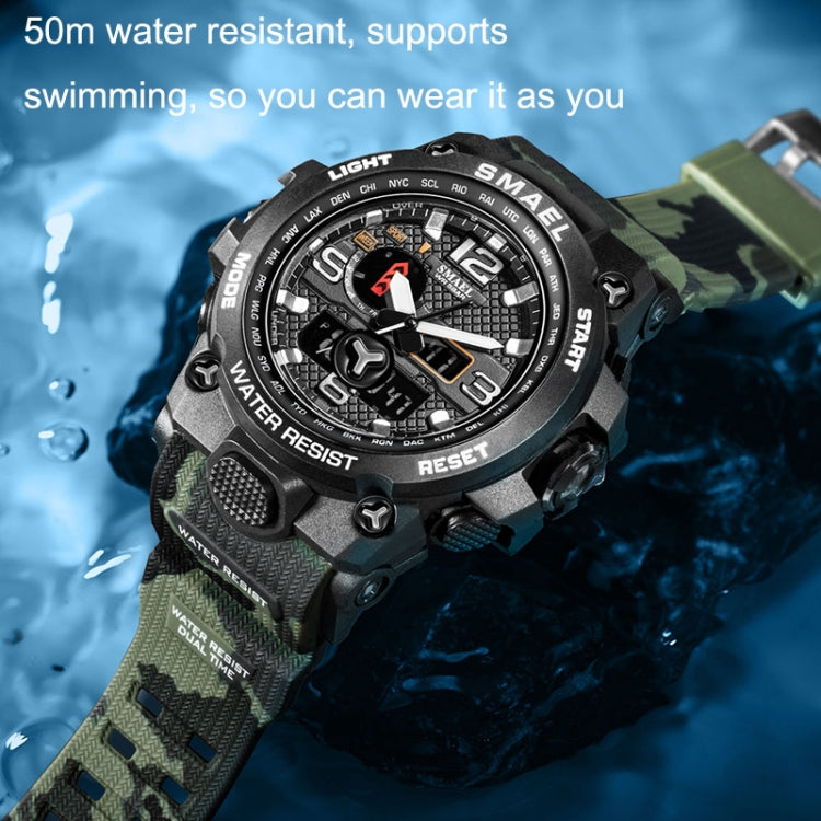 SMAEL 1545D Chronograph Calendar Alarm Clock Night Light Waterproof Watch Outdoor Men Watch(Blue) - Sport Watches by SMAEL | Online Shopping UK | buy2fix