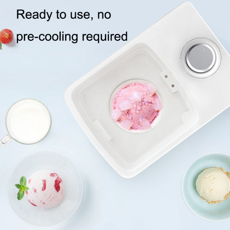Electronic No Pre-cooling Mini Ice Cream Machine Household Automatic Homemade Yogurt Machine EU Plug(White) - Yogurt Machine by buy2fix | Online Shopping UK | buy2fix