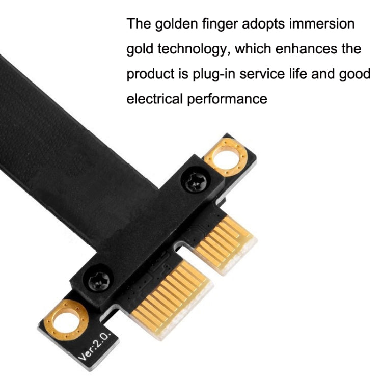 PCI-E 3.0 1X 180-degree Graphics Card Wireless Network Card Adapter Block Extension Cable, Length: 10cm -  by buy2fix | Online Shopping UK | buy2fix