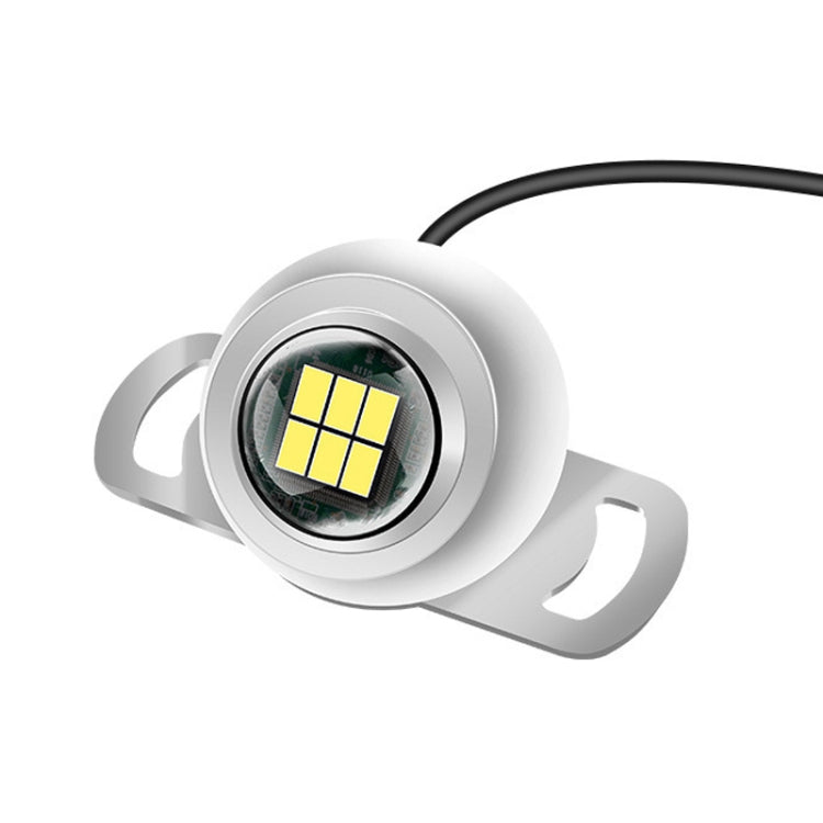 Car LED Ultra -Bright Electric Eye Reversing Light External Bulb Modified Universal Auxiliary Light, Style: Long Bright Silver Shell by buy2fix