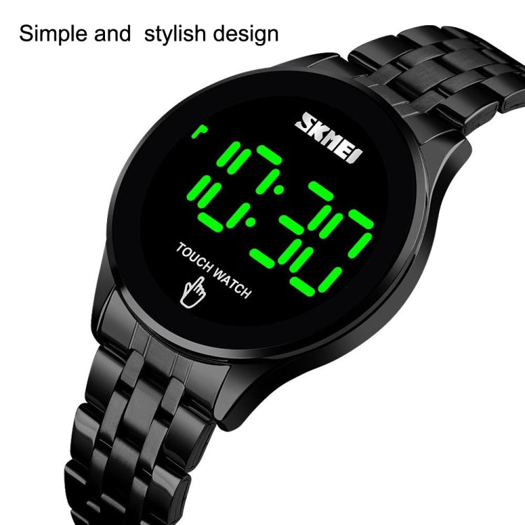 SKMEI 1579 Simple Touch Screen LED Luminous Stainless Steel Electronic Watch, Color: Rose Gold - Alloy Watches by SKMEI | Online Shopping UK | buy2fix