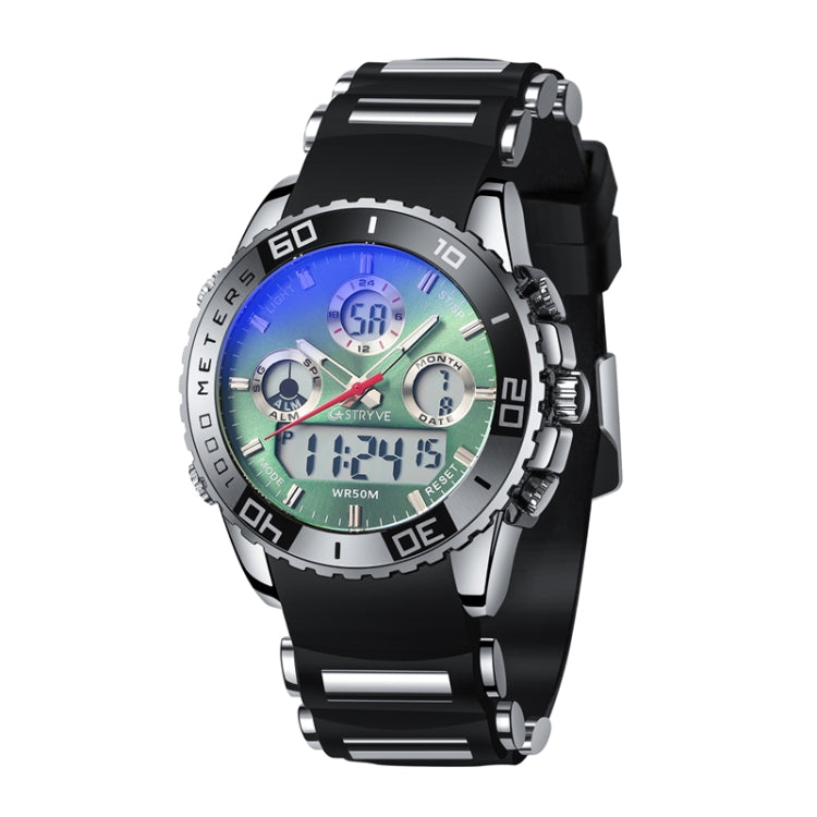 STRYVE S8023 Sports Watch Nights Light Waterproof Timing Alarm Men Watch(Green) - Sport Watches by STRYVE | Online Shopping UK | buy2fix