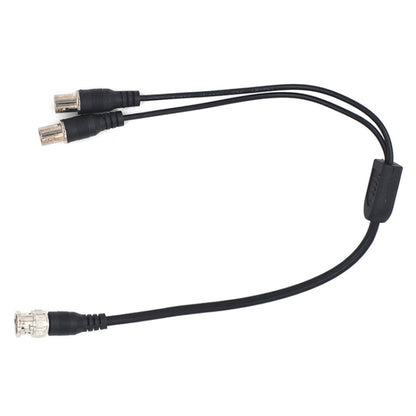 SZ015 BNC Male To 2xFemal Communication Cables VCR Coaxial Video Cable, Cable Length:0.42m(Black) - Security by buy2fix | Online Shopping UK | buy2fix