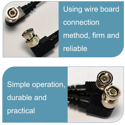 BNC Male to Male Elbow Audio and Video Cable Coaxial Cable, Length: 1.5m - Security by buy2fix | Online Shopping UK | buy2fix