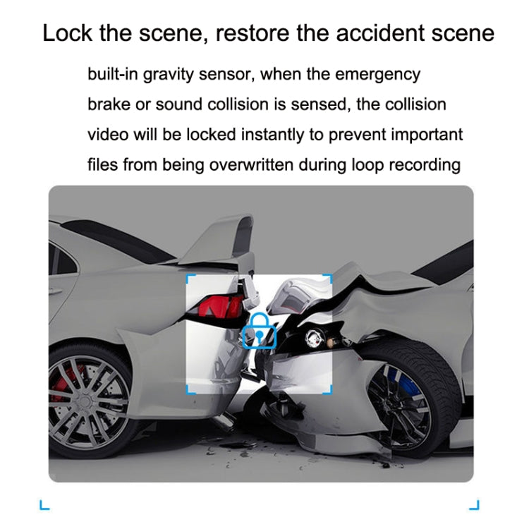 M8 Hidden Driving Recorder WiFi Phone Connecting Car Parking Monitoring 1080P HD Recorder(Without Button+USB Long Line) by buy2fix