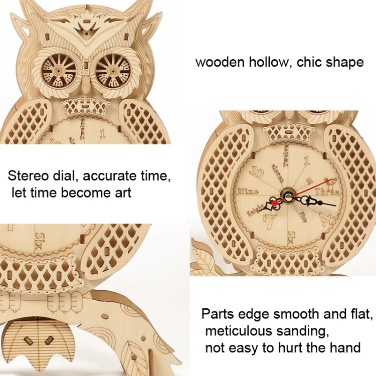 Owl Clock 3D Wooden Puzzle Toys DIY Handmade Ornaments - Puzzle Toys by buy2fix | Online Shopping UK | buy2fix