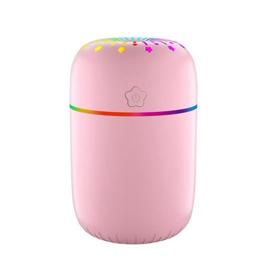 Colorful Cup USB Ambient Light Air Humidifier Desktop Car Marquee Humidifier(Lucky Star Pink) - Air Purifiers & Parts by buy2fix | Online Shopping UK | buy2fix