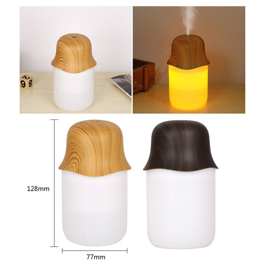 Desktop USB Humidifier Wood Grain Air Aromatherapy Night Light(Light Color) by buy2fix
