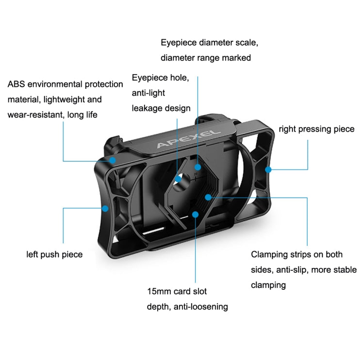 APEXEL APL-F002 Dual Monocular Bird Watching Camera Universal Eyepiece Connector Phone Accessories(Black) - Lens & Accessories by APEXEL | Online Shopping UK | buy2fix