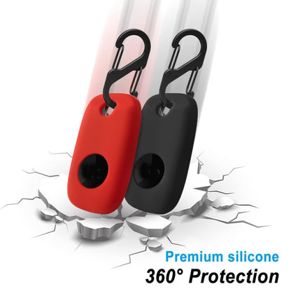 For Tile Mate Pro Tracker Silicone Case One-piece Design Protective Cover(Black) by buy2fix