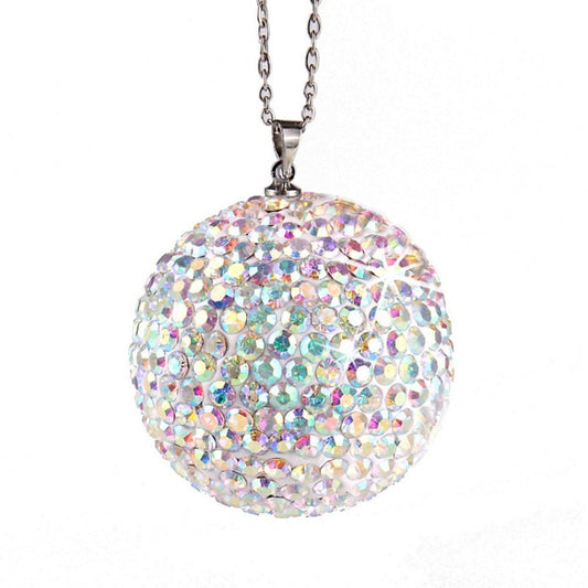 Car Diamond Crystal Ball Rearview Mirror Decoration Pendant(AB Colorful) - In Car by buy2fix | Online Shopping UK | buy2fix