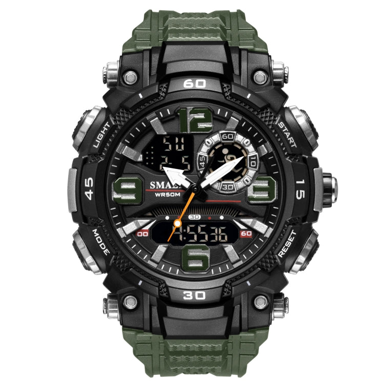 SMAEL 1921 Outdoor Sports Waterproof Men Luminous Time Watch Electronic Watch(Army Green) - LED Digital Watches by SMAEL | Online Shopping UK | buy2fix