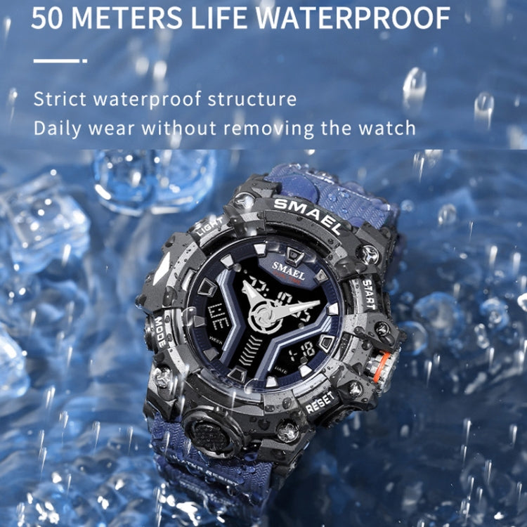 SMAEL 8075 Multi-function Waterproof Night Light Outdoor Watch(Black Gold) - Sport Watches by SMAEL | Online Shopping UK | buy2fix