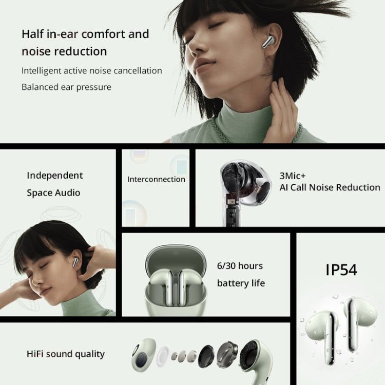 Original Xiaomi Buds 4 Wireless Bluetooth 5.3 3 Mic Active Noise Reduction Earphone(Black) - Bluetooth Earphone by Xiaomi | Online Shopping UK | buy2fix