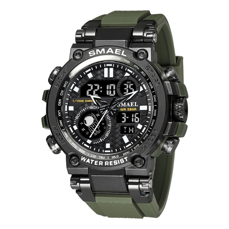 SMAEL 1803B Outdoor Waterproof Multifunctional Alloy Sports Watch(Army Green) - Sport Watches by SMAEL | Online Shopping UK | buy2fix