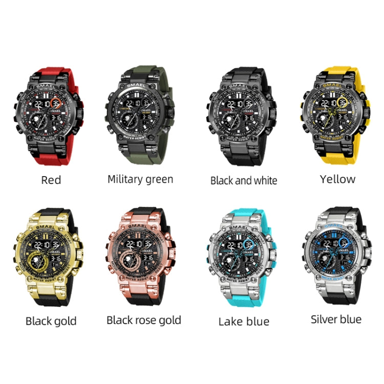 SMAEL 1803B Outdoor Waterproof Multifunctional Alloy Sports Watch(Yellow) - Sport Watches by SMAEL | Online Shopping UK | buy2fix