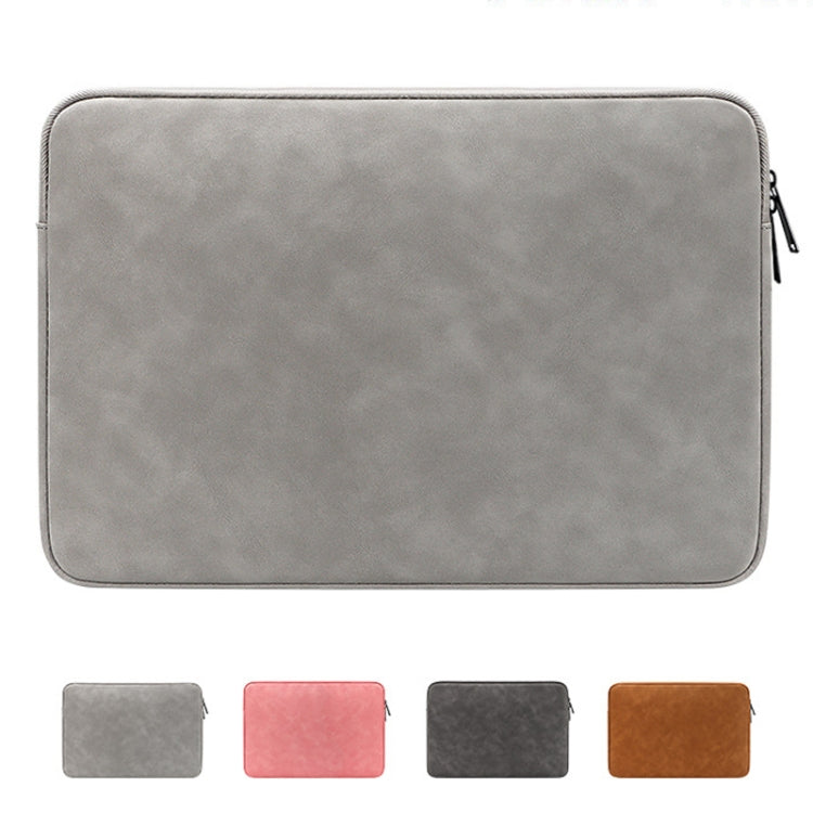 ND12 Lambskin Laptop Lightweight Waterproof Sleeve Bag, Size: 14.1-15.4 inches(Gray) - 14.1 inch by buy2fix | Online Shopping UK | buy2fix