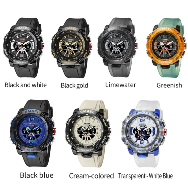 SMAEL 8058 Outdoor Sports Multifunctional Waterproof Electronics Watch(Black Blue) - Sport Watches by SMAEL | Online Shopping UK | buy2fix