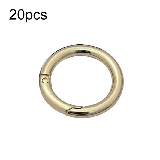 20pcs Zinc Alloy Spring Ring Metal Open Bag Webbing Keychain, Specification: 3 Points Light Gold - In Car by buy2fix | Online Shopping UK | buy2fix