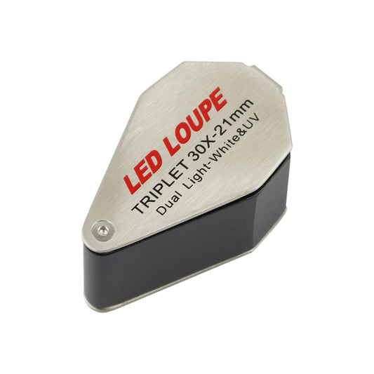 MG7802 30X 6LEDs + 7UV Lamps Jewelry Appreciation Magnifying Glass(Round) by buy2fix