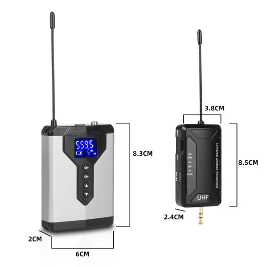 Q6 1 Drag 2 Wireless Lavalier Head Wear USB Computer Recording Microphone Live Phone SLR Lavalier Microphone by buy2fix