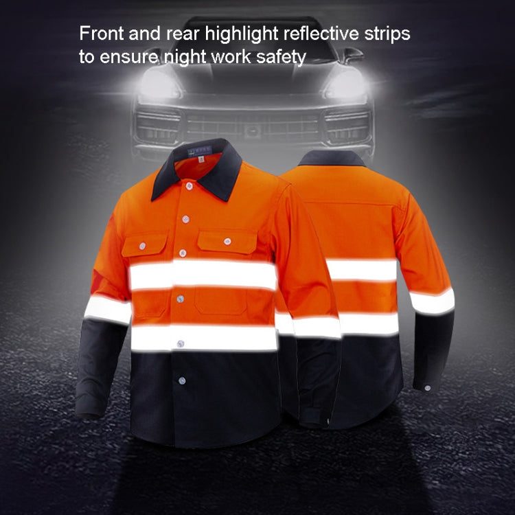 Pure Cotton Long-sleeved Reflective Clothes Overalls Work Clothes, Size: XXXXL(Double Reflector Pants) - Workplace Safety Supplies by buy2fix | Online Shopping UK | buy2fix
