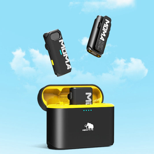 MOMA Lark M1 1 In 1 Mirrorless Camera Live Mini Wireless Lavalier Microphone with Charging Box by MOMA