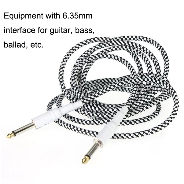 JT001 Male To Male 6.35mm Audio Cable Noise Reduction Folk Bass Instrument Cable, Length: 3m(Yellow) - Other Accessories by buy2fix | Online Shopping UK | buy2fix