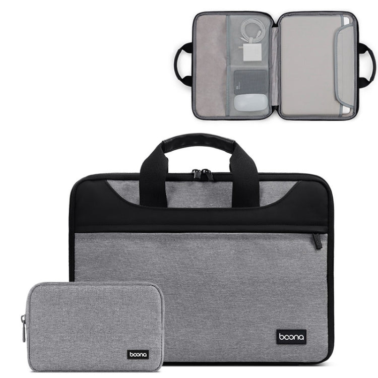 Baona BN-I003 Oxford Cloth Full Open Portable Waterproof Laptop Bag, Size: 16/17 inches(Gray+Power Bag) -  by Baona | Online Shopping UK | buy2fix