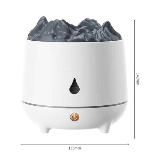 HS01 Simulation Flame Humidifier Home Aromatherapy Machine With Night Light(Black) by buy2fix
