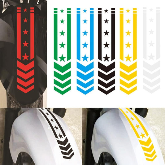 10pcs Motorcycle Car Fender Reflective Sticker Modified Decorative Waterproof Sticker Arrow Star(Red) by buy2fix
