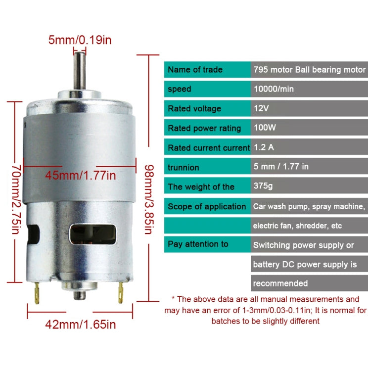 795  Spindle Motor High Speed High Power Large Torque with Ball Bearing - Others by buy2fix | Online Shopping UK | buy2fix
