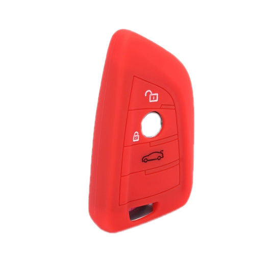 For BMW 1 Series X4/X2/XM5 2pcs Soft Silicone Remote Key Cover(Red) by buy2fix