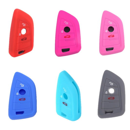 For BMW 1 Series X4/X2/XM5 2pcs Soft Silicone Remote Key Cover(Pink) by buy2fix