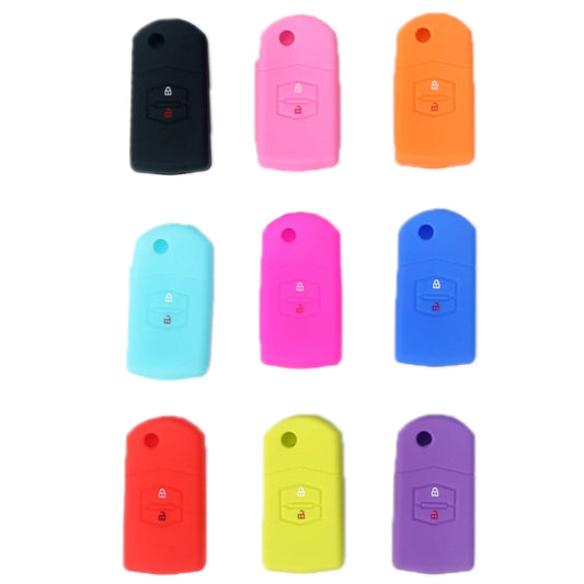 For Mazda M6/CX-5 2pcs Remote Control Folding 2 Button Silicone Case(Pink) by buy2fix