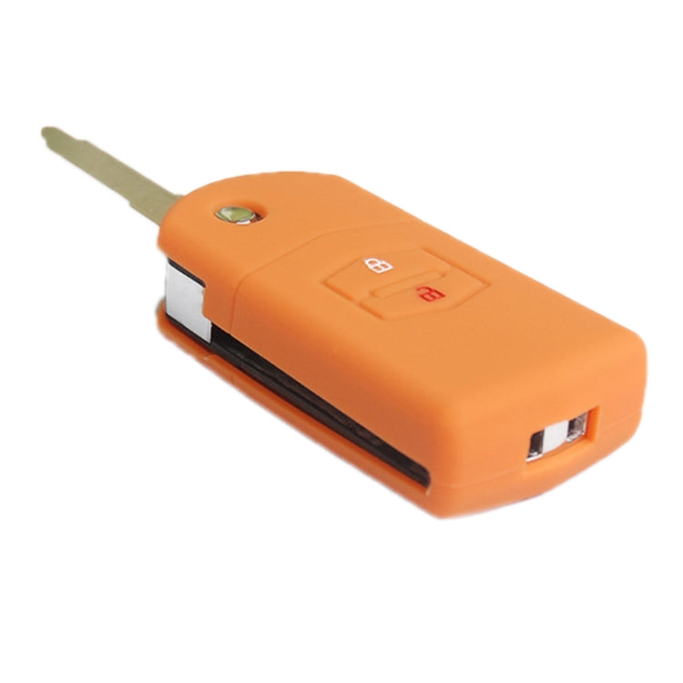 For Mazda M6/CX-5 2pcs Remote Control Folding 2 Button Silicone Case(Orange) by buy2fix