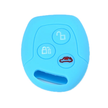 For Ford Transit/Focus 2pcs 3-Button Silicone Key Protector(Sky Blue) - In Car by buy2fix | Online Shopping UK | buy2fix