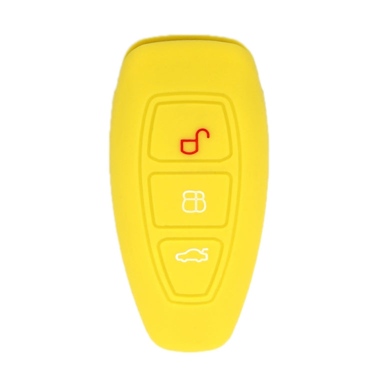 For Ford Focus/Mondeo 2pcs Folding Three-Button Key Protect Cover(Yellow) by buy2fix