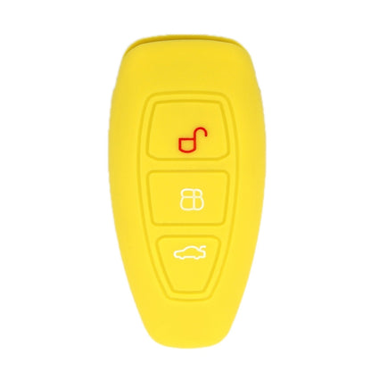 For Ford Focus/Mondeo 2pcs Folding Three-Button Key Protect Cover(Yellow) by buy2fix