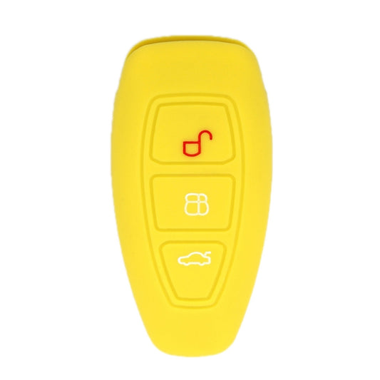 For Ford Focus/Mondeo 2pcs Folding Three-Button Key Protect Cover(Yellow) by buy2fix