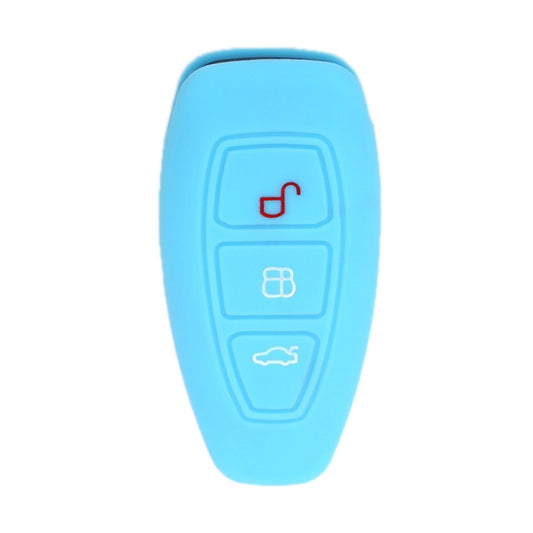 For Ford Focus/Mondeo 2pcs Folding Three-Button Key Protect Cover(Sky Blue) by buy2fix