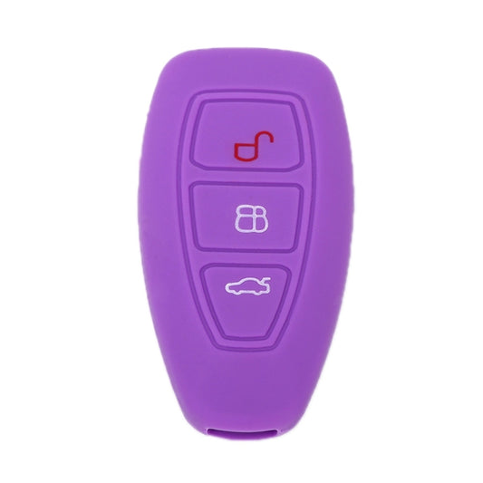 For Ford Focus/Mondeo 2pcs Folding Three-Button Key Protect Cover(Purple) - In Car by buy2fix | Online Shopping UK | buy2fix